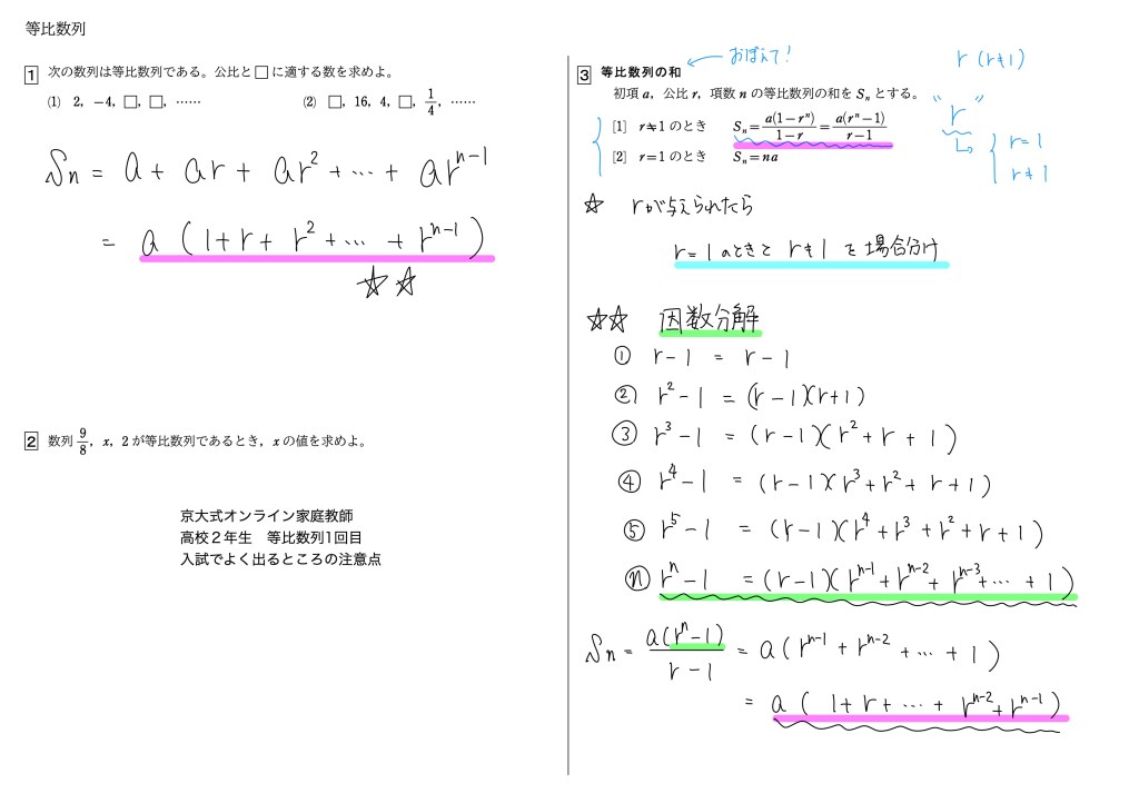 公式だけじゃ足りない！等比数列の“本当の意味”を図解で教えるプロ講師の授業